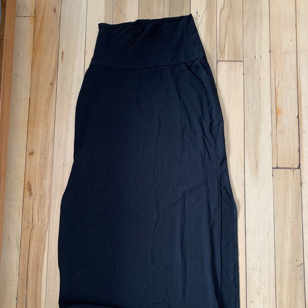 Athleta black maxi skirt